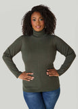 Ribbed Pullover Turtleneck Sweater