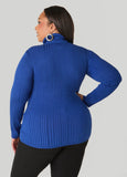 Ribbed Pullover Turtleneck Sweater