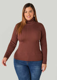 Ribbed Pullover Turtleneck Sweater