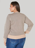 Layered Intarsia Knit Sweater