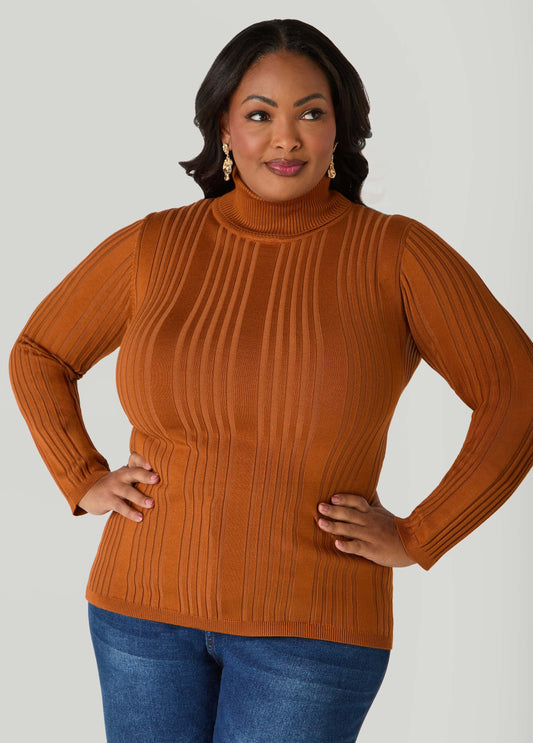 Ribbed Turtleneck Sweater