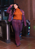 Plus Size Fitted Ribbed Knit Classic Plus Size Turtleneck Sweater