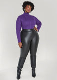 Ribbed Turtleneck Pullover Sweater