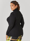 Ribbed Turtleneck Sweater