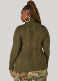 Ribbed Turtleneck Sweater