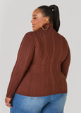 Ribbed Turtleneck Sweater