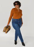 Ribbed V Neck Sweater