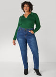 Ribbed V Neck Sweater