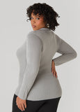 Ribbed V Neck Sweater