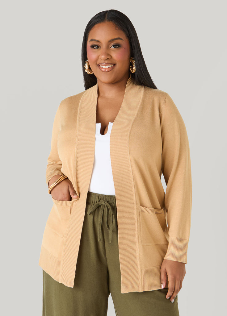 Open Front Cardigan – Ashley Stewart