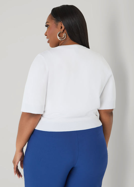 Cropped Knit Cardigan