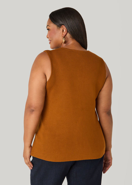 Button Front Sweater Vest