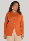 Split Button Front Cardigan