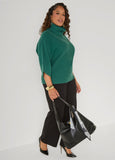 Cuffed Sleeve Turtleneck Sweater