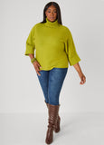 Cuffed Sleeve Turtleneck Sweater