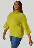 Cuffed Sleeve Turtleneck Sweater