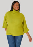 Cuffed Sleeve Turtleneck Sweater