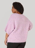 Brushed Marled V Neck Sweater