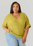 Brushed Marled V Neck Sweater