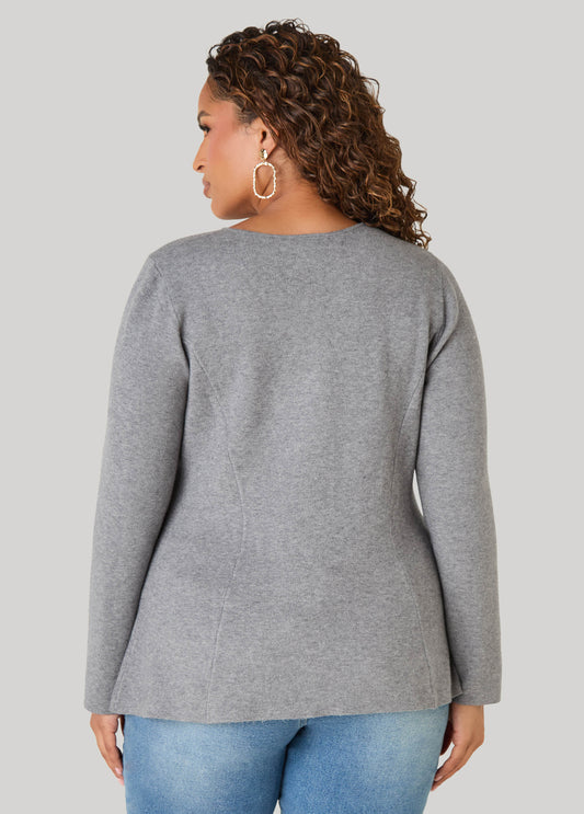 Knitted Peplum Cardigan