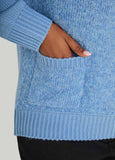 Boucle Paneled V Neck Sweater