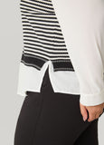 Paneled Striped Sweater