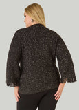 Fringed Lurex™ Boucle Cardigan