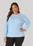 Marled Cable Knit Sweater