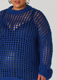 Crewneck Open Knit Sweater