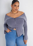 Plus Size ribbed sweater plus size sweater plus size knit top