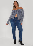 Foldover Zip Front Sweater