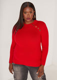 Button Embellished Sweater