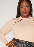 Button Embellished Sweater