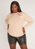 Button Embellished Sweater