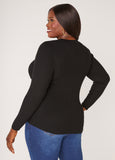 Snap Detailed Ribbed Sweater