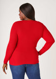 Snap Detailed Ribbed Sweater