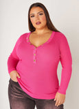 Snap Detailed Ribbed Sweater