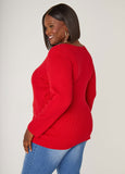 Ribbed Faux Wrap Top