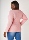 Ribbed Faux Wrap Top
