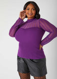 Lurex™ Paneled Sweater