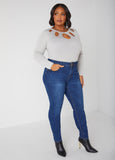 Crystal Cutout Sweater