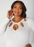 Crystal Cutout Sweater