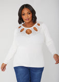 Crystal Cutout Sweater