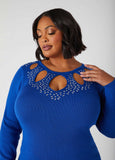 Crystal Cutout Sweater