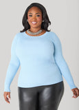 Plus Size Ribbed Crewneck Sweater