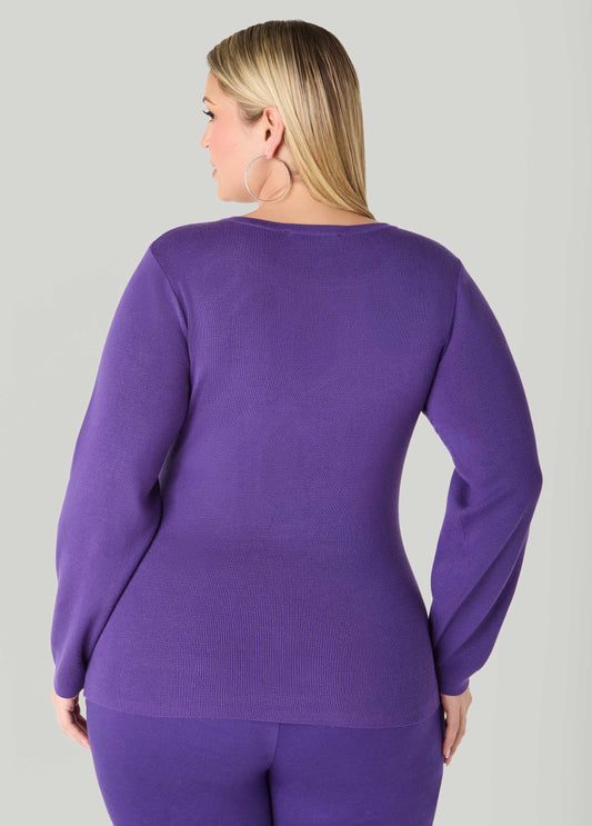 Crystal Cutout Sweater
