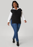 Side Slit Cable Knit Vest