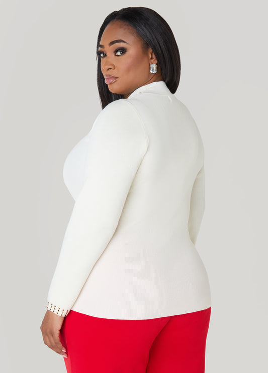 Crystal Cutout Sweater