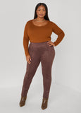 Ribbed Scoop Neck Sweater