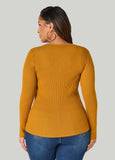 Scoop Neck Ribbed Sweater